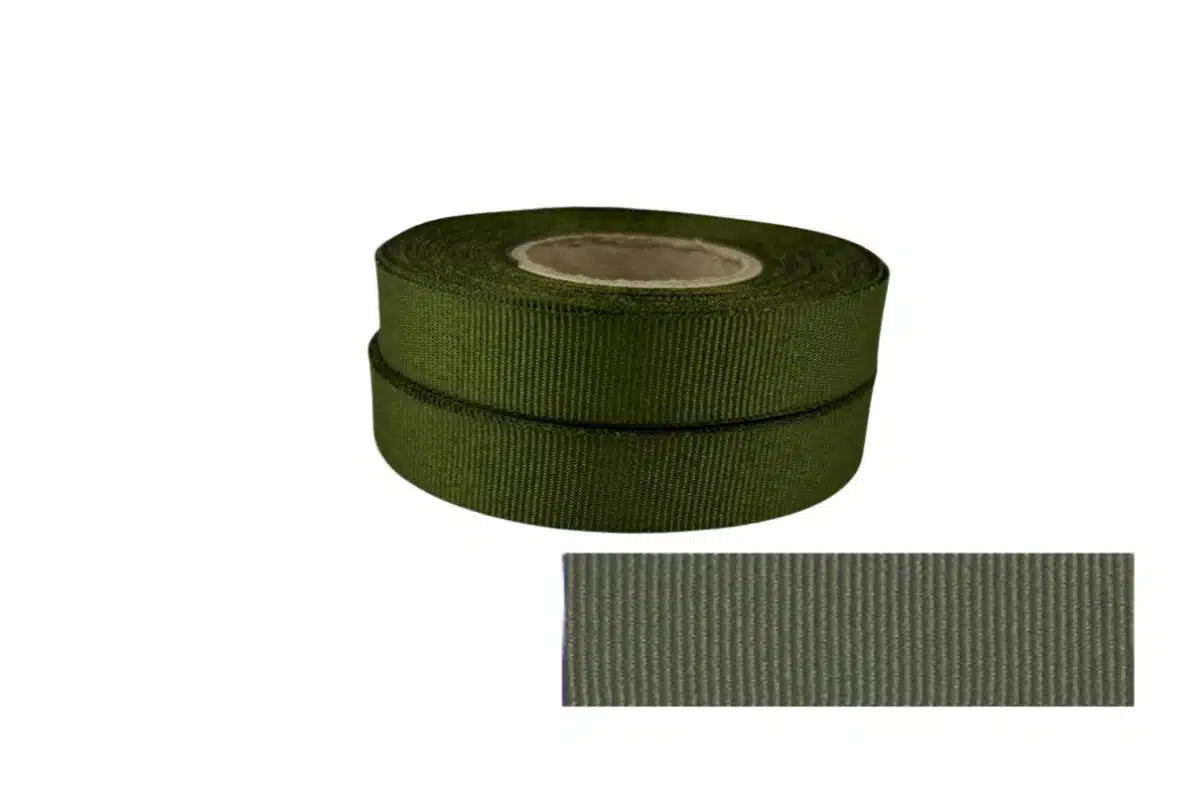olive green petersham ribbon 15mm x 10m