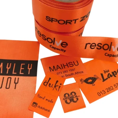 orange polyester satin ribbon for printing