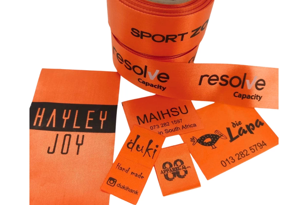 orange polyester satin ribbon for printing