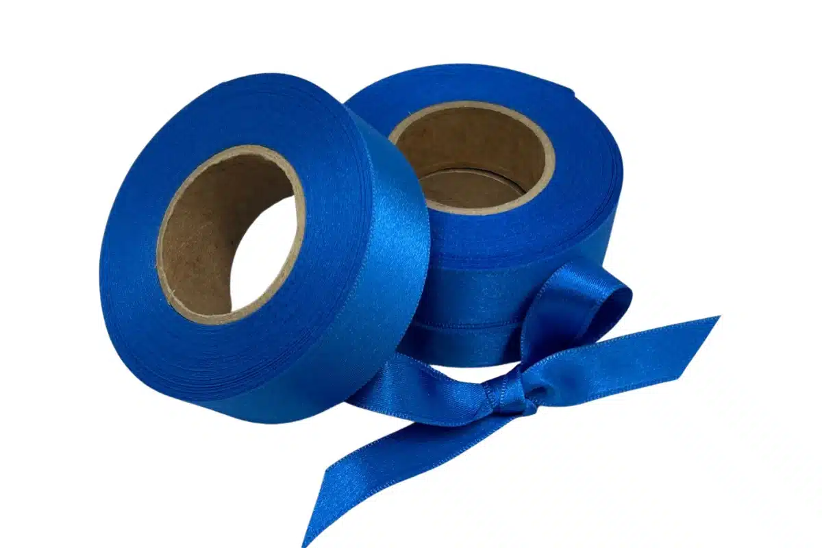 pastel blue double sided satin ribbon