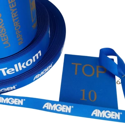 pastel blue polyester satin ribbon suitable for printing