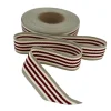 striped petersham maroon light cream