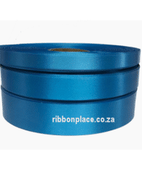 Polyester satin ribbon for printing – Pastel Blue (10 mm – 150 mm wide) 100 meter roll
