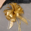 gold pull bow 15cm pom-pom