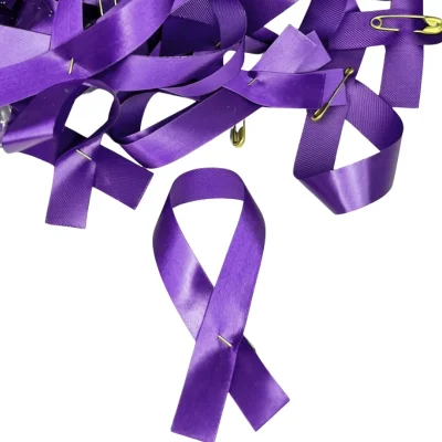 purple gender based violence awareness ribbons pack