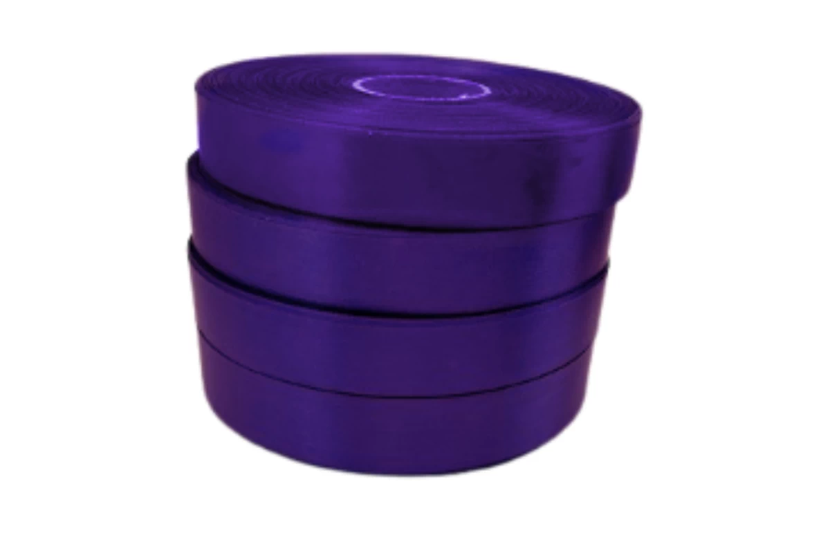 purple polyester satin ribbon 100 meter rolls