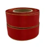 red double sided satin with gold trim