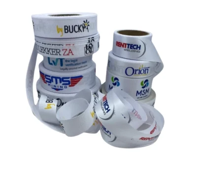 rotary printed multi-colour ribbons custom branded satin ribbons South Africa.