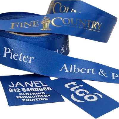 royal blue polyester satin ribbon suitable for printing