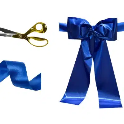 Royal blue ribbon cutting ceremony kit