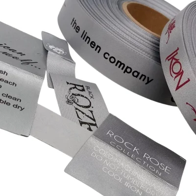 silver grey polyester satin ribbon suitable for printing