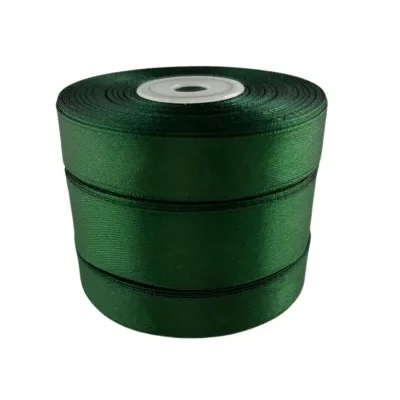 single sided satin ribbon roll bottle green 3mm- 38mm