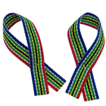 South African flag awareness ribbon