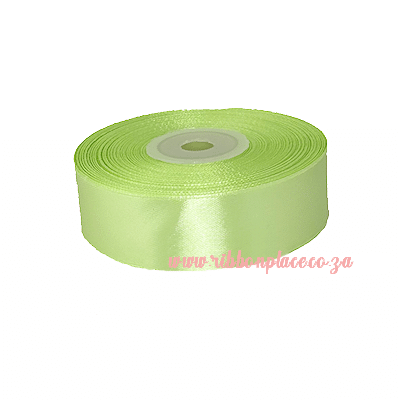 satin ribbon single sided solid colour mint green