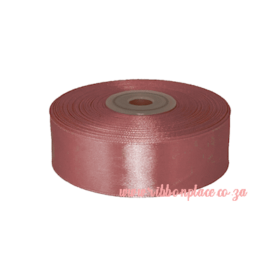 satin ribbon single sided solid colour dusky pink