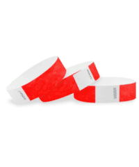 Tyvek Wristband Packs (Unprinted) – Red (pack of 100)