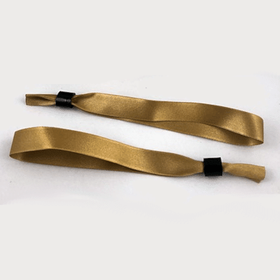 Gold Festival Wristbands – Available Plain or Branded with Text & Logo in  Single Print Colour. - The Ribbon Company