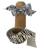 zebra print satin ribbon 25mm